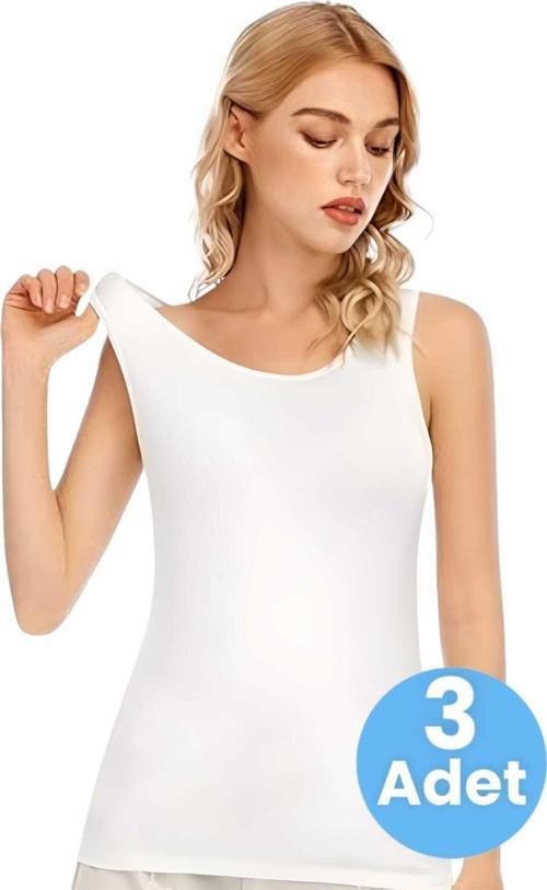 Kadın Kalın Askılı Pamuklu Atlet 3'Lü Set
