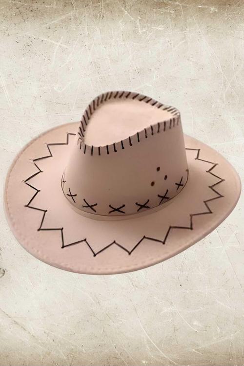 Unisex Süet Kovboy Şapka