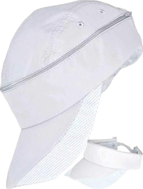 Unisex Mikro Kumaş Fermuarlı Sporcu Koşu Tenis Şapkası Vizör Şapka