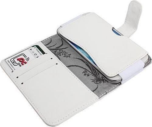 Xperia Z ile Uyumlu Yan ile Uyumlu Kapaklı Cüzdanlı Kart Bölmeli Deri Kılıf Beyaz Renk