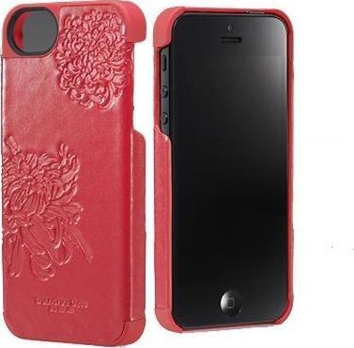 iPhone SE/5S/5 ile Uyumlu Shanghai Tang Deri Kaplamalı Sert Kılıf  Chrysanthemum