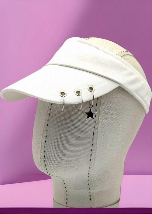 Unisex Ayarlanabilir Yazlık Piercing Vizör Şapka