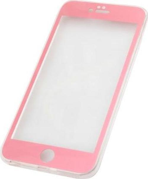 iPhone 7 Plus ile Uyumlu Kılıf 360 Full Kaplama Silikon Pembe