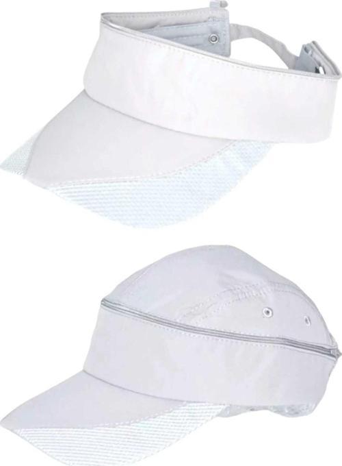 Unisex Mikro Kumaş Fermuarlı Sporcu Koşu Tenis Şapkası Vizör Şapka