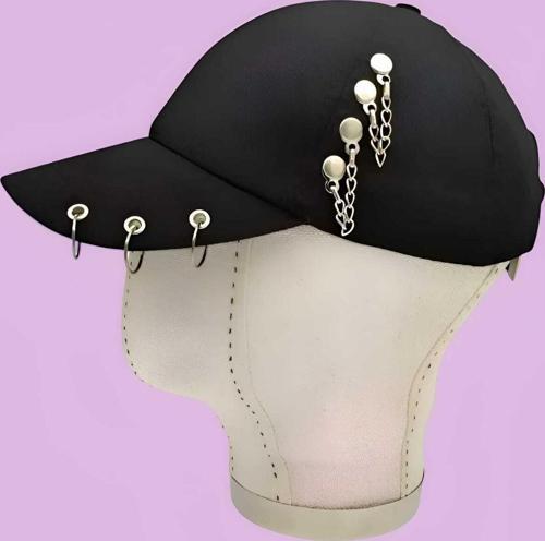 Unisex Arkadan Ayarlanabilir K Pop Tasarım Piercing Kep Şapka