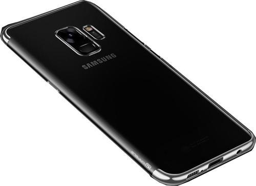 Galaxy S9 ile Uyumlu Dört Köşeli Lazer Silikon Kılıf Gümüş