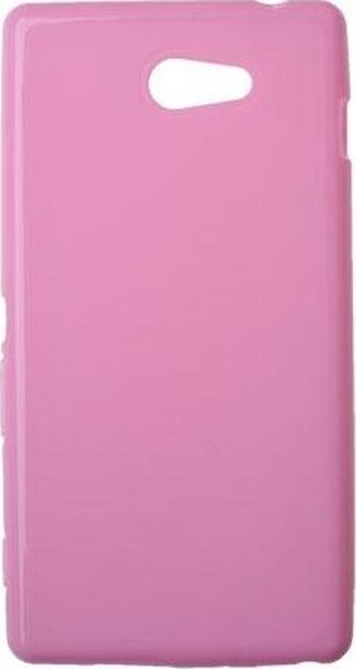 Xperia M2 Dual ile Uyumlu Silikon Kılıf Açık Pembe