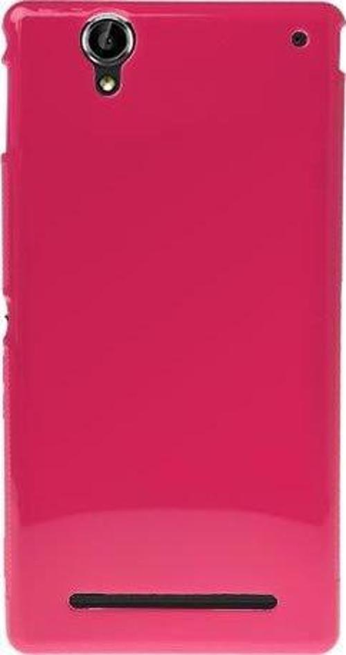 Xperia T2 Ultra ile Uyumlu Silikon Kılıf Pembe