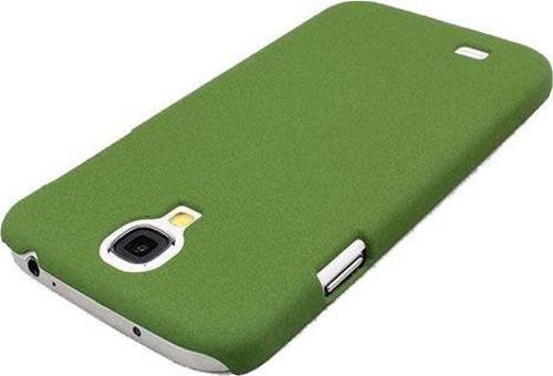 Galaxy S4 i9500 ile Uyumlu Kumlu Sert Kauçuk Kılıf Yeşil