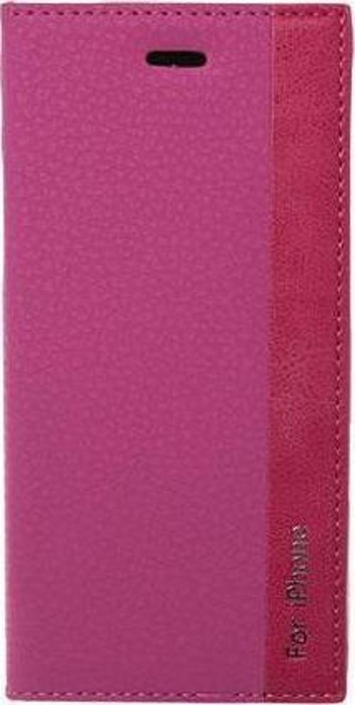 iPhone 6 ile Uyumlu Magnum Serisi Yan Model Kapaklı Kılıf Pembe