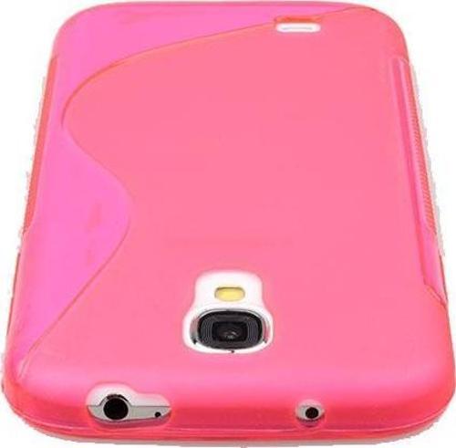 Galaxy S4 i9500 ile Uyumlu Desenli Silikon Kılıf Pembe