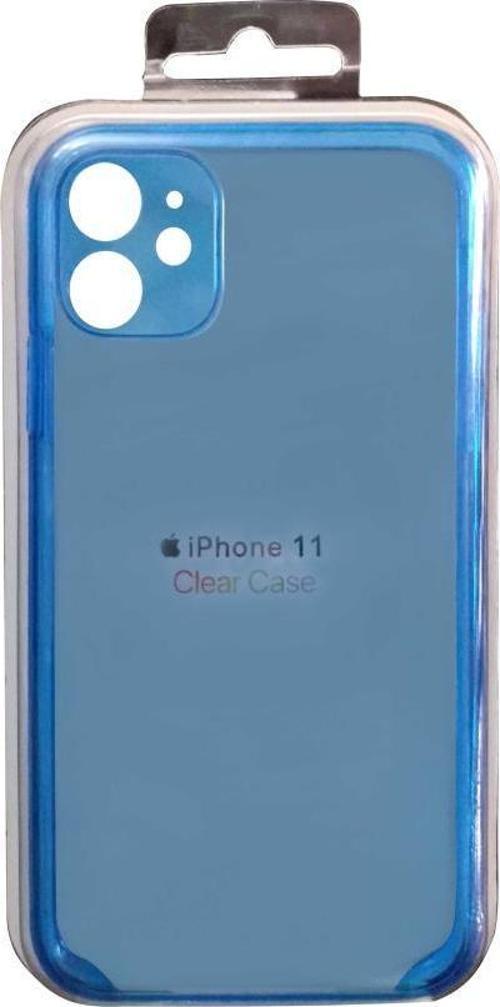 iPhone 11 ile Uyumlu Şeffaf Kılıf Mavi