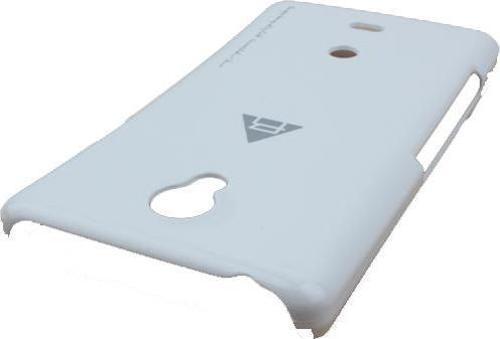 Xperia T LT30p ile Uyumlu Rock Slim Kauçuk Kılıf Beyaz