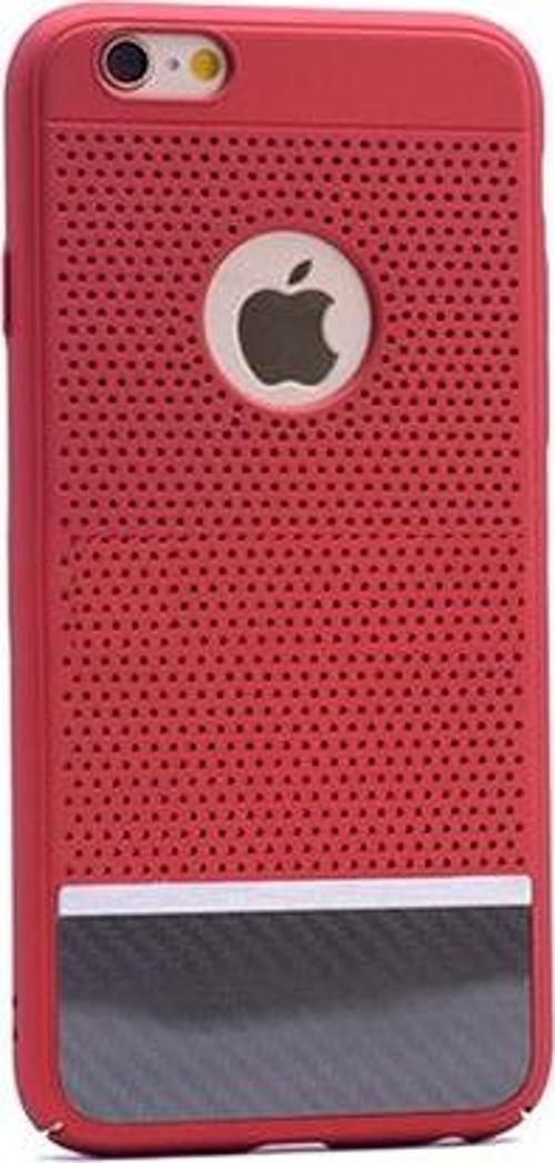iPhone 7 ile Uyumlu Otto Fileli  Rubber Sert Kılıf  Kırmızı