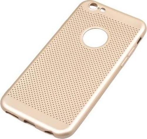 iPhone 6Plus/6SPlus ile Uyumlu Rubber Delikli Silikon Kılıf Gold