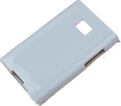 Optimus L3 ile Uyumlu Parlak Silikon Kılıf Beyaz