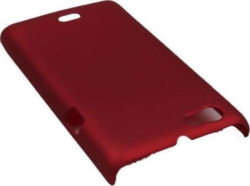 Xperia Miro ile Uyumlu Sert Kauçuk Kılıf Kırmızı