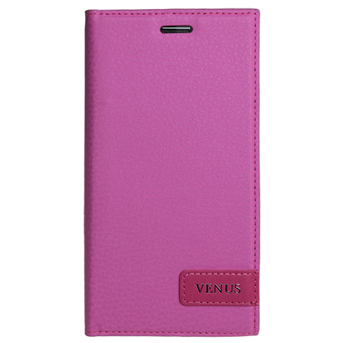 Venus 5V ile Uyumlu Kılıf Yan Model Safir Serisi Pembe