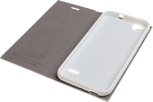 T60 ile Uyumlu Kılıf Safir Serisi Kapaklı Beyaz