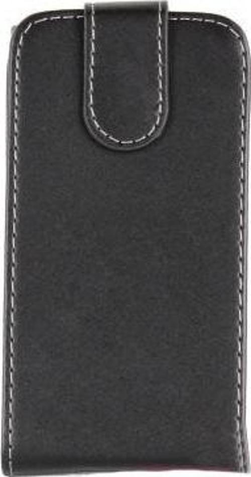 Lumia 800 ile Uyumlu Deri Kılıf Siyah Renk
