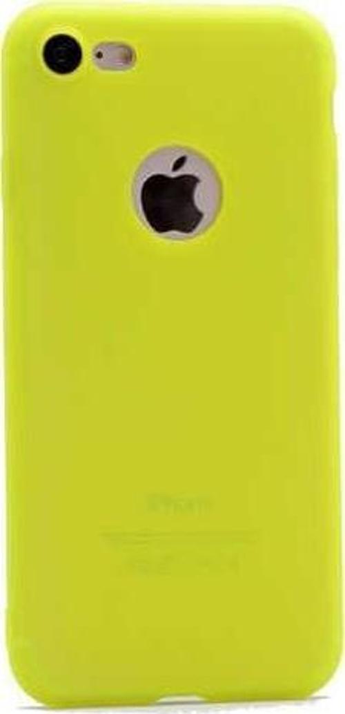 iPhone 7 ile Uyumlu İnce Silikon Kılıf Sarı