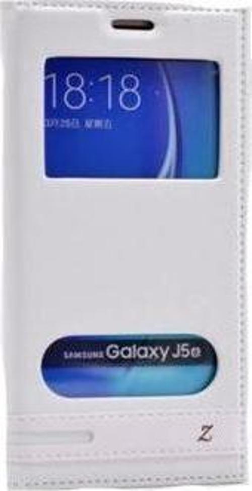 Galaxy S7 ile Uyumlu Elite Serisi Pencereli Kapaklı Kılıf Beyaz