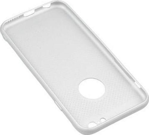 iPhone 6Plus/6SPlus ile Uyumlu Rubber Delikli Silikon Kılıf Gümüş