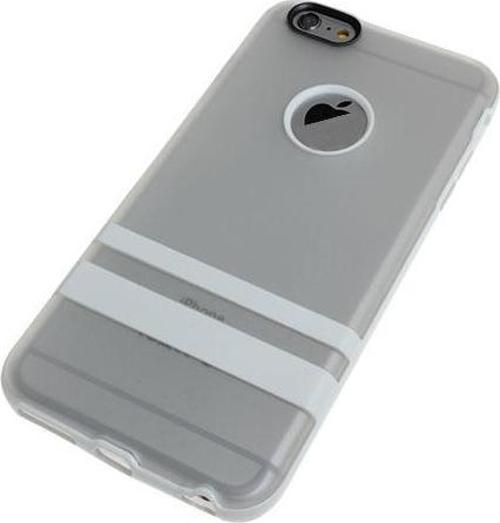 iPhone 6S Plus/6 Plus ile Uyumlu Kılıf Çerçeveli Silikon Beyaz