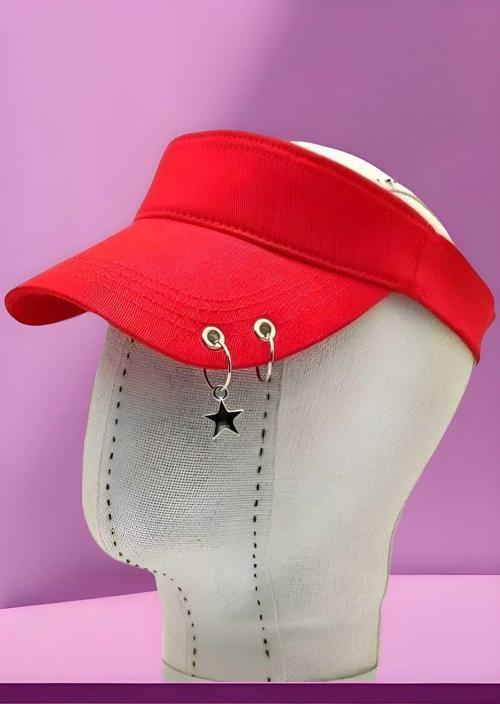 Unisex Ayarlanabilir Yazlık Piercing Vizör Şapka