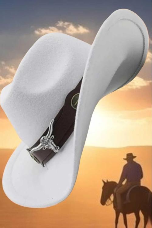 Unisex Kovboy Fötr Şapka Kovboy Şapkası Kovboy Şapka