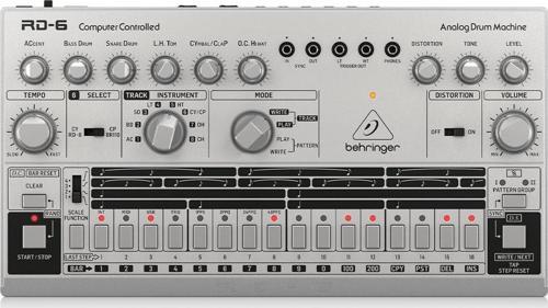 BEHRINGER RD-6-SR RHYTHM DESIGNER Analog Davul Makinesi (Gümüş Gri)