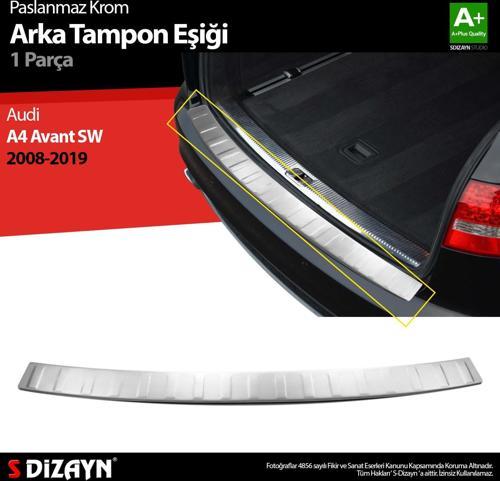 Audi A4 Avant SW Krom Arka Tampon Eşiği 2008-2019
