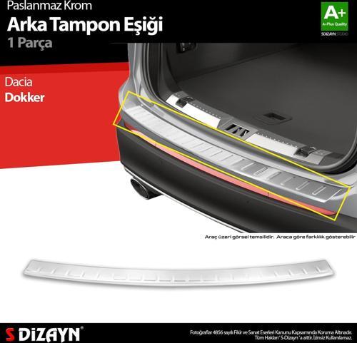 Dacia Dokker Krom Arka Tampon Eşiği 2012 Üzeri A+ Kalite