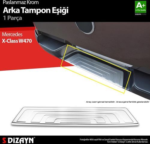 Mercedes X-Class Krom Arka Tampon Eşiği 2017 Üzeri A+ Kalite