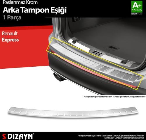 Renault Express Krom Arka Tampon Eşiği 2021 Üzeri A+ Kalite
