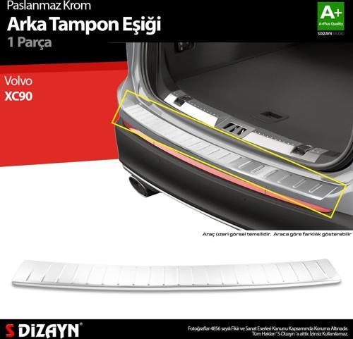 Volvo XC90 Krom Arka Tampon Eşiği 2002-2015 A+ Kalite