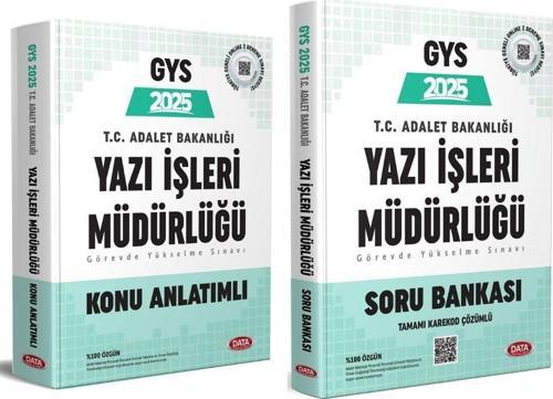Data 2025 GYS Adalet Bakanlığı Yazı İşleri Müdürlüğü Konu + Soru 2 li Set Data Yayınları