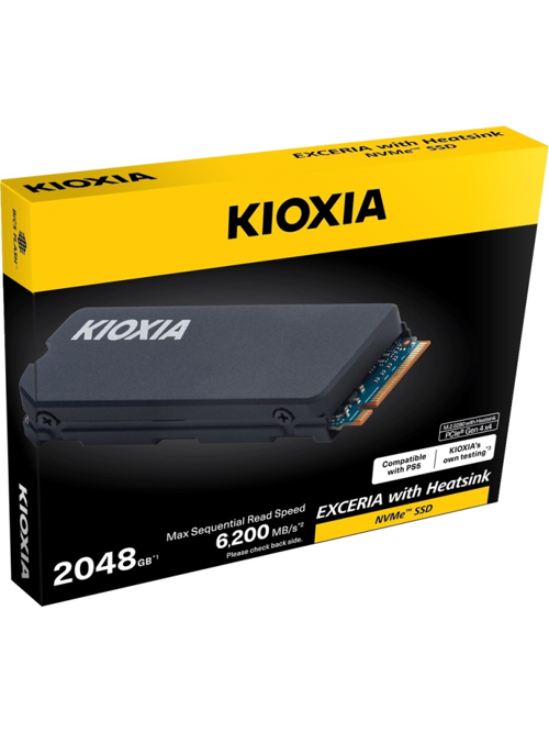 KIOXIA EXCERIA HEATSINK G4, LSC11K2T04G8, 2TB, 6200/4900, Gen4, NVME PCIe M.2 2280, SSD,(Soğutuculu)