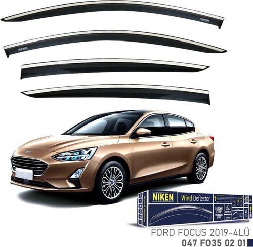 Niken Ford Uyumlu Focus 5 2019 Sonra Kromlu Cam Rüzgarlığı 4Lü