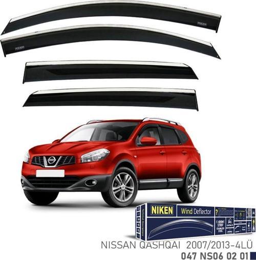 Niken Nissan Uyumlu Qashqai 2007-2013 Kromlu Cam Rüzgarlığı 4Lü