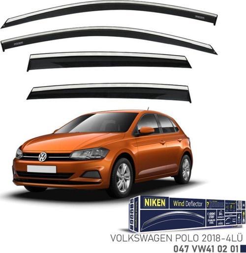 Niken Volkswagen Uyumlu Polo 2018 Kromlu Cam Rüzgarlığı 4'Lü