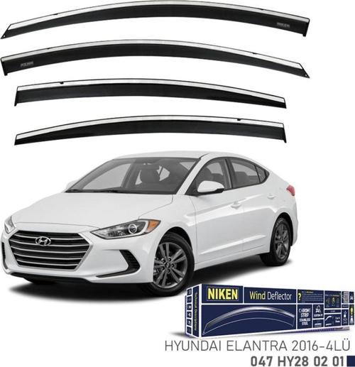 Niken Hyundai Uyumlu Elantra Kromlu Cam Rüzgarlığı 2016 - 2018