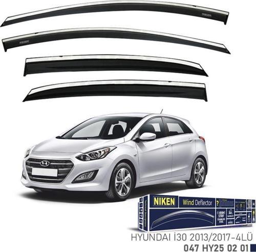 Niken Hyundai Uyumlu I30 Kromlu Cam Rüzgarlığı 2013 - 2017