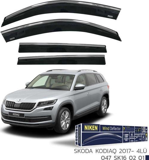 Skoda Kodiaq Uyumlu Kromlu Cam Rüzgarlığı 2017 Sonrası 4'Lü Niken