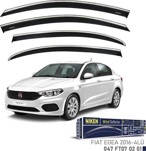 Fiat Egea Uyumlu 2016-2020 Kromlu Cam Rüzgarlığı 4'Lü