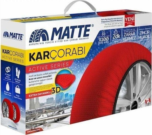 Kar Çorabı Uyumlu Matte 215 45 Lastik R18 Jant Ölçülerine Uyumlu Yüksek Kaliteli Zincir Muadili Parça
