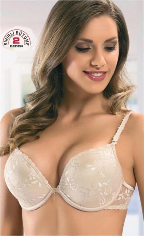 Loanna 2 Beden Büyük Gösteren Dantel Sütyen 7005