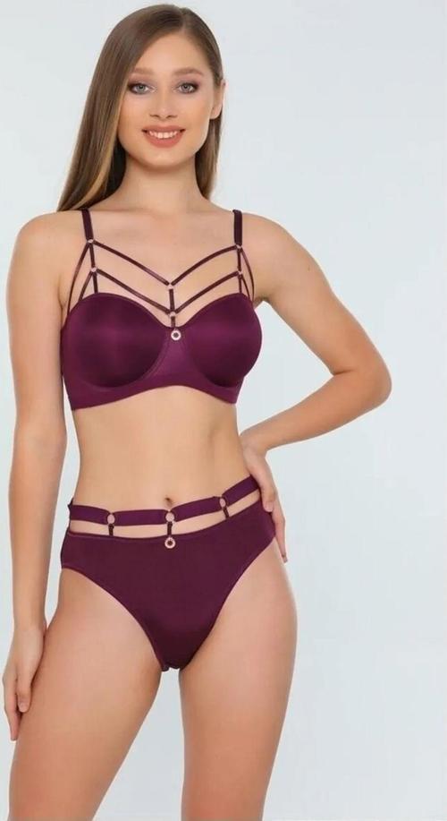 Kadın Balenli Desteksiz Sütyen Külot Takımı 5045 - 1 Adet