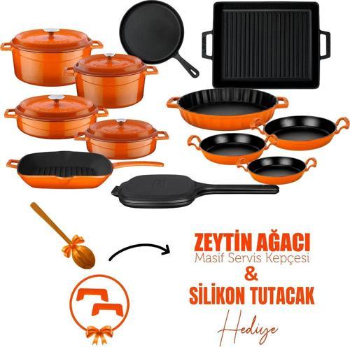 Döküm 12x Trendy Serisi 17 Parça Tencere & Tava Seti
