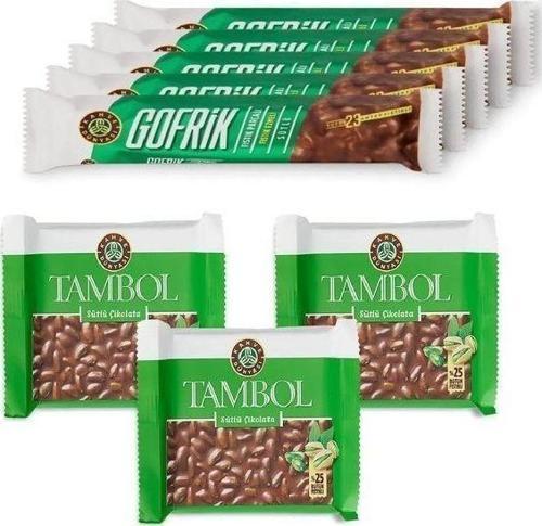 Govrik Çikolatalı Gofret 33 Gr*5 Adet & Kahve Dünyası Tambol Bütün Antep Fıstıklı 100 Gr*3 Adet